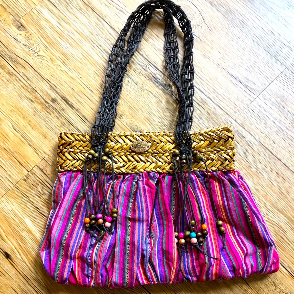 Cappelli Boho Straw Shoulder Bag